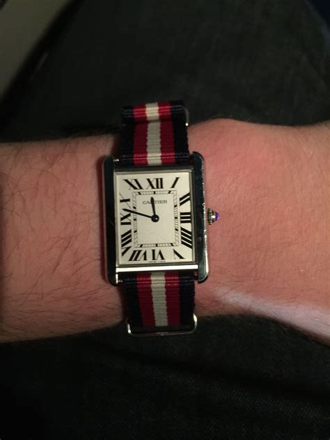 cartier tank on nato.